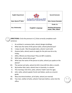 DIRECTIONS: Circle the pronoun in ( ) that correctly completes each
