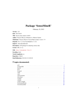 Package `SensoMineR`