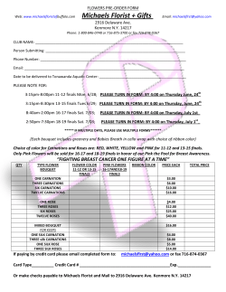 Flower Order Form