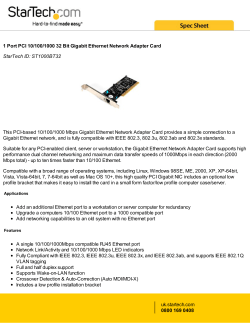 1 Port PCI 10/100/1000 32 Bit Gigabit Ethernet Network