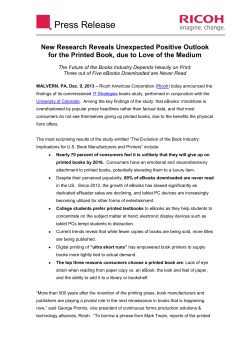 new research reveals unexpected positive outlook for the printed