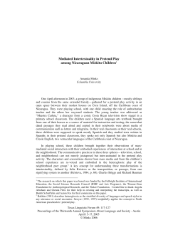 Mediated Intertextuality in Pretend Play among