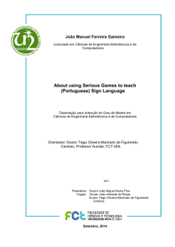 About using Serious Games to teach (Portuguese) Sign