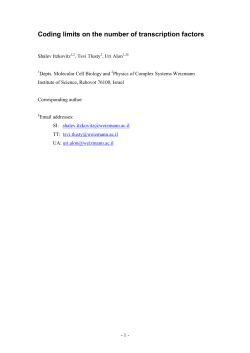 Coding limits on the number of transcription factors