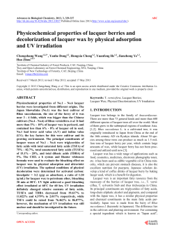 Physicochemical properties of lacquer berries and decolorization of