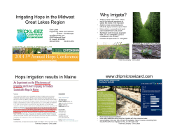 4 Irrigating Hops in the Midwest Great Lakes Region