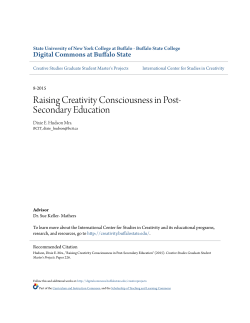 Raising Creativity Consciousness in Post