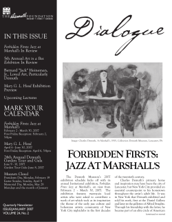 Forbidden Firsts: Jazz at Marshall`s