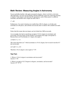 Math Review: Measuring Angles in Astronomy