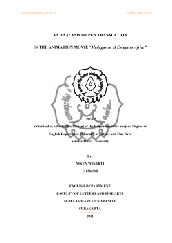 AN ANALYSIS OF PUN TRANSLATION IN THE ANIMATION MOVIE