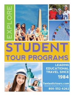 our Sutdent Tour Brochure!