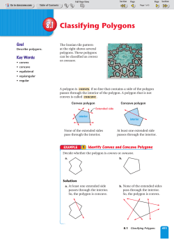 8.1 Classifying Polygons