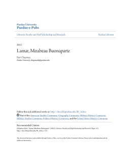 Lamar, Mirabeau Buonaparte - Purdue e-Pubs