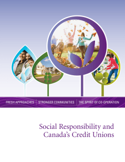 Social Responsibility and Canada`s Credit Unions