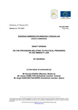 DRAFT OPINION ON THE PROVISIONS RELATING TO POLITICAL