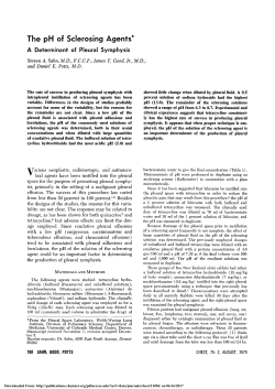 The pH of Sclerosing Agents