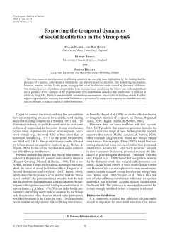 Exploring the temporal dynamics of social facilitation in the Stroop task