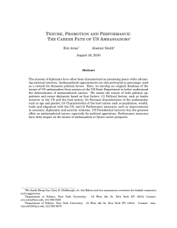 tenure, promotion and performance: the career path of us