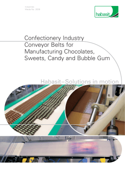 Habasit&ndash;Solutions in motion Confectionery Industry Conveyor Belts