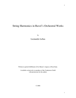 String Harmonics in Ravel`s Orchestral Works