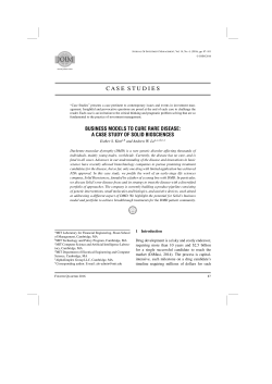Business Models to Cure Rare Disease - Andrew Lo