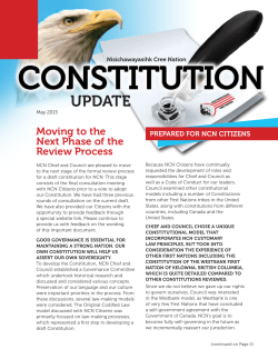 NCN Constitution Update Newsletter
