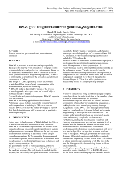 TOMAS: Tool for Object-oriented Modeling And Simulation