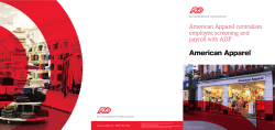 American Apparel centralises employee screening and payroll with