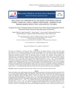 influence of chromium on the reduction behavior of ferric oxide by