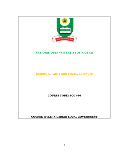 POL444 - National Open University of Nigeria