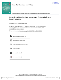 Area Development and Policy Journal article
