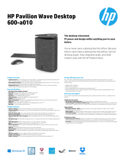 HP Pavilion Wave Desktop 600