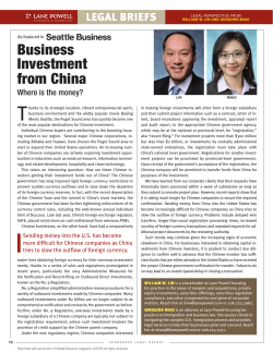 Business Investment From China: Where Is the Money?