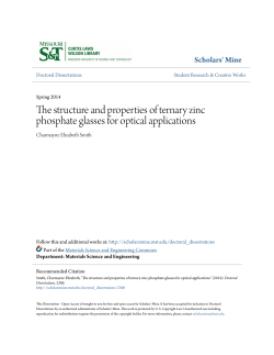 The structure and properties of ternary zinc phosphate glasses for