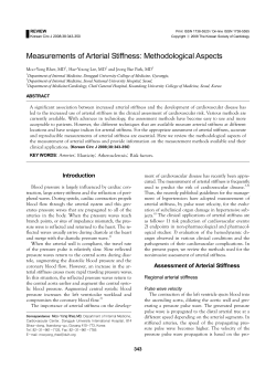 Measurements of Arterial Stiffness