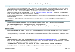 Posters, adverts and signs - Spelling, punctuation and grammar