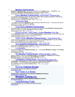 Running Training Groups Run Faster In 2 Weeks