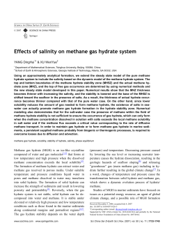 Effects of salinity on methane gas hydrate system