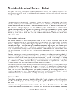 Finland - Leadership Crossroads