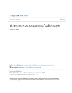 The Invention and Reinvention of Welfare Rights