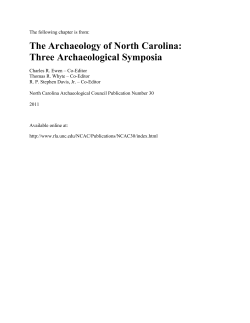 Prehistoric Land Use in the Southeastern Coastal Plain