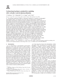Carbon-based primary productivity modeling with vertically resolved