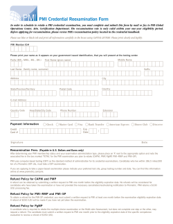 PMI Credential Reexamination Form