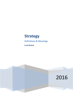 Strategy - Fred Nickols