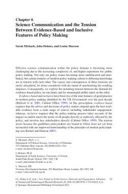 Science Communication and the Tension Between Evidence