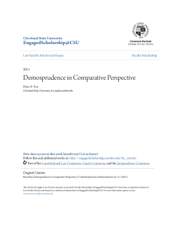Demosprudence in Comparative Perspective