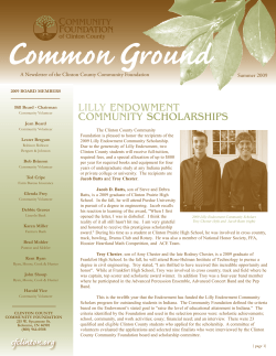 cfclinton.org LiLLy EndowmEnt Community SChoLarShipS