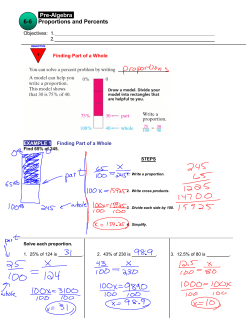 Pre-Algebra . 6-6 Proportions and Percents