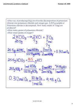 stoichiometry problems.notebook