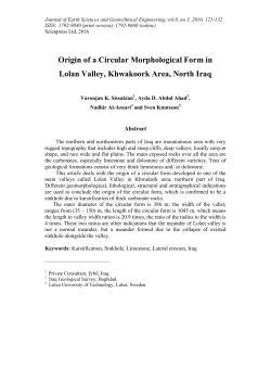 Origin of a Circular Morphological Form in Lolan Valley